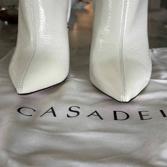 Casadei White Blade stiletto boots size 37 1/2 - Picture 7 of 9